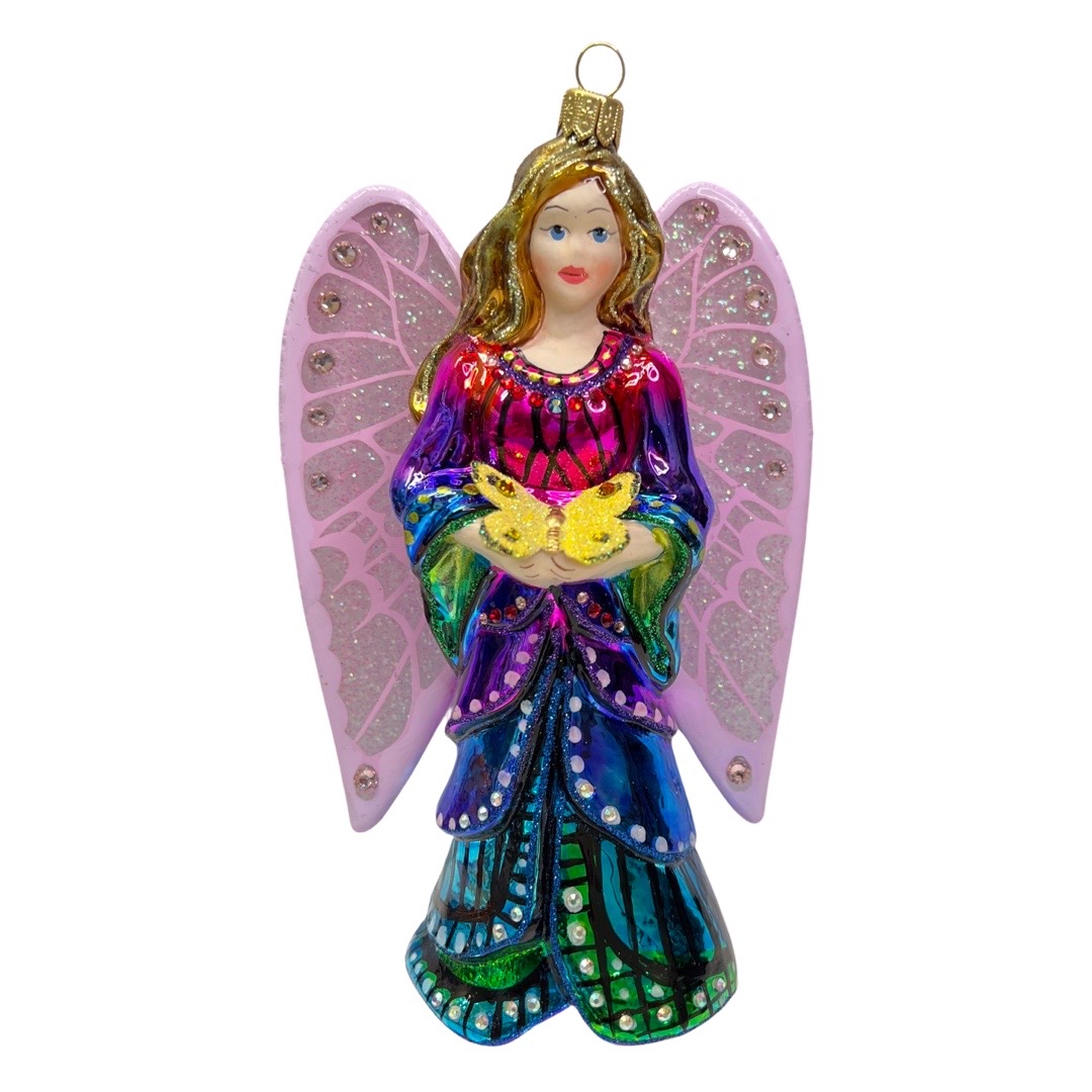 Anioł motyl w tęczowej sukni
