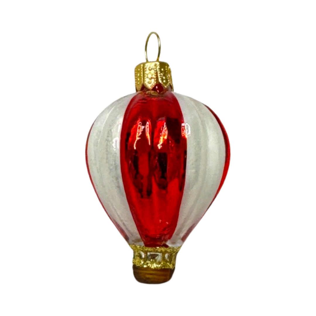 Bombka Balon biało-czerwony mini